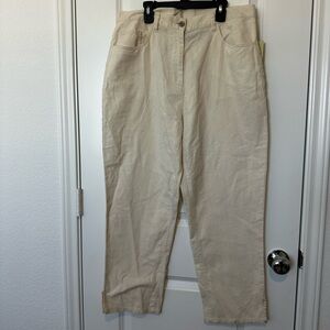 Vintage Bill Blass Linen Harbor Weave Cropped Pants NWT